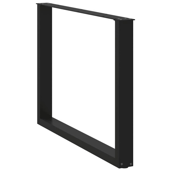 Patas mesa centro forma de U 2 uds acero negro 100x(72-73) cm M 4