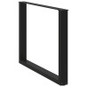 Pés para mesa de jantar em formato de U. 2 peças. preto. 100x(72-73) cm. aço 4