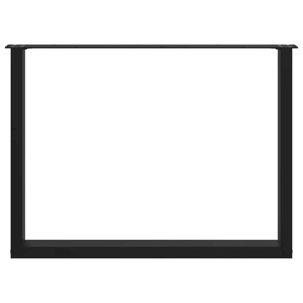 Patas mesa centro forma de U 2 uds acero negro 100x(72-73) cm M 5