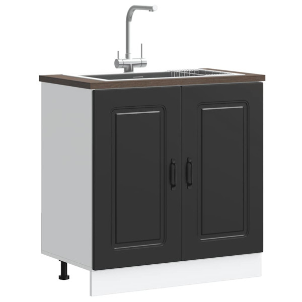 Mueble bajo para fregadero Kalmar negro 80x46x81.5 cm D