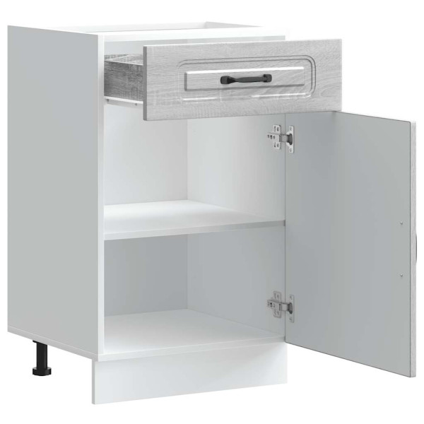 Mueble bajo de cocina Kalmar gris sonoma madera de ingeniería M 5