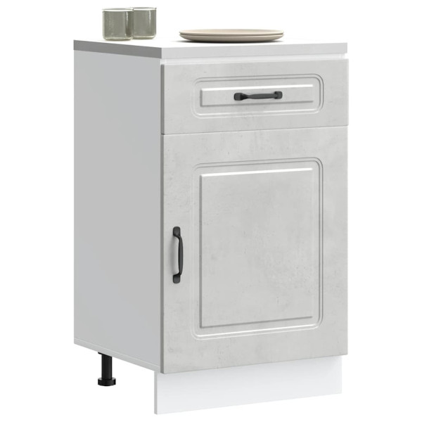 Mueble bajo de cocina Kalmar madera de ingeniería gris hormigón D