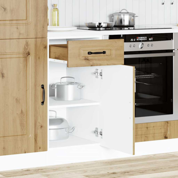 Mueble bajo de cocina Kalmar roble artesanal madera ingeniería M 3