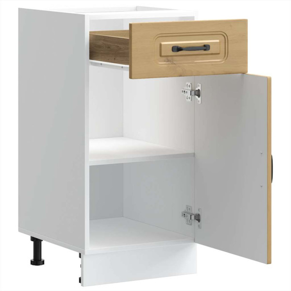 Mueble bajo de cocina Kalmar roble artesanal madera ingeniería M 5