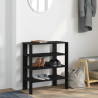 Mueble zapatero madera contrachapada negro 61x32x70 cm 1