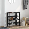Mueble zapatero madera contrachapada negro 61x32x70 cm 3