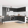 Mueble de cocina Porto negra 14 piezas madera contrachapada 3