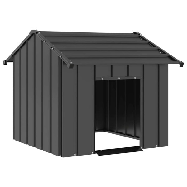 Caseta para perros con techo acero galvanizado 85x107x81 cm D