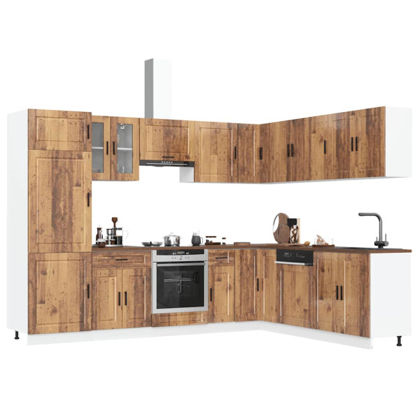 Mueble cocina Porto madera vieja 14 pzas madera contrachapada D