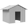 Casota para cães com telhado 131x101x102 cm aço galvanizado 1