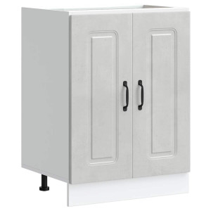 Mueble bajo para fregadero Kalmar gris hormigón 60x46x81.5 cm H