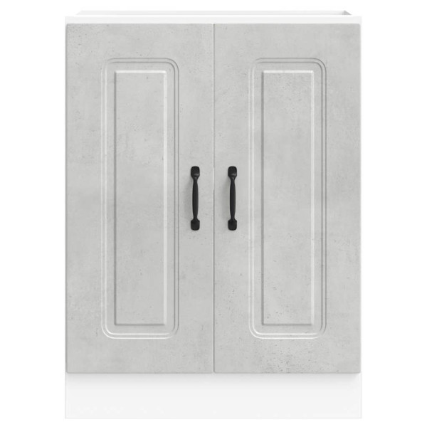 Mueble bajo para fregadero Kalmar gris hormigón 60x46x81.5 cm M 4