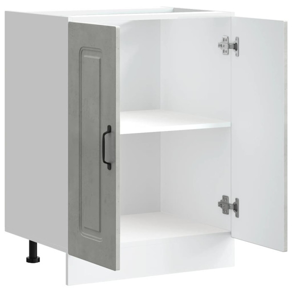 Mueble bajo para fregadero Kalmar gris hormigón 60x46x81.5 cm M 5