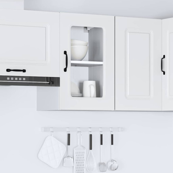 Armario pared cocina puerta de cristal Kalmar blanca M 4