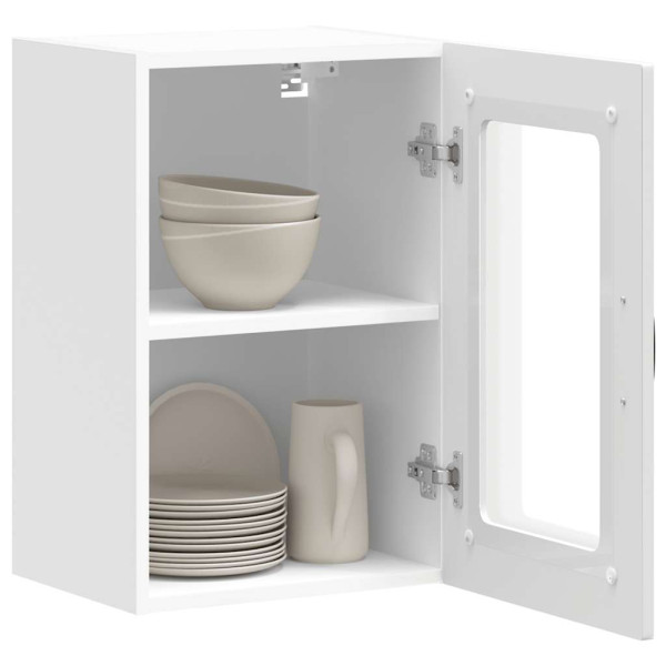 Armario pared cocina puerta de cristal Kalmar blanca M 5