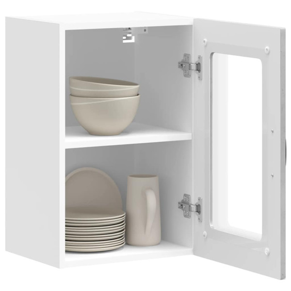 Armario pared cocina puerta de cristal Kalmar gris hormigón M 5