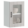 Armario pared cocina puerta de cristal Kalmar sonoma gris 1