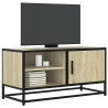 Mueble TV metal y madera ingeniería roble Sonoma 80x34.5x40 cm 1