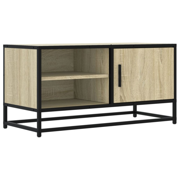 Mueble TV metal y madera ingeniería roble Sonoma 80x34.5x40 cm M 2