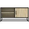 Mueble TV metal y madera ingeniería roble Sonoma 80x34.5x40 cm 4