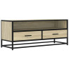 Mueble TV metal y madera ingeniería roble Sonoma 100x34.5x40 cm 2