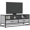 Mueble TV metal y madera ingeniería gris Sonoma 100x34.5x40 cm 1