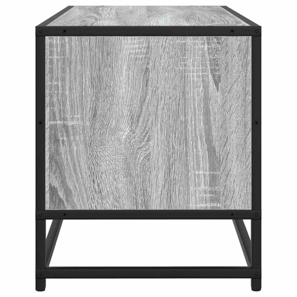 Mueble TV madera ingeniería y metal roble ahumado 80x34.5x40 cm M 5