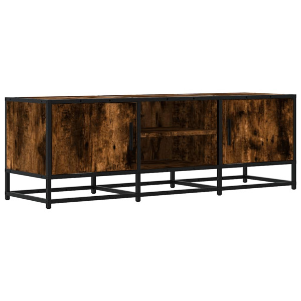Mueble TV metal y madera ingeniería roble humo 120x35x41 cm M 2