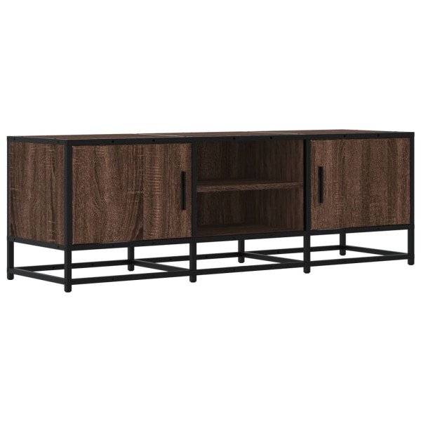 Mueble TV metal y madera ingeniería marrón roble 120x35x41 cm M 2