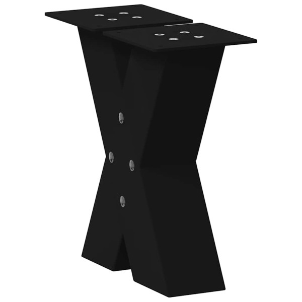 Pés para mesa de centro em formato de X. 2 peças. preto. 30x(30-31) cm. aço M 4