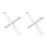 Pés para mesa de centro em formato de X. 2 peças. branco. 70x (30-31) cm. aço 1