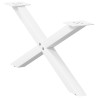 Pés para mesa de centro em formato de X. 2 peças. branco. 70x (30-31) cm. aço 4