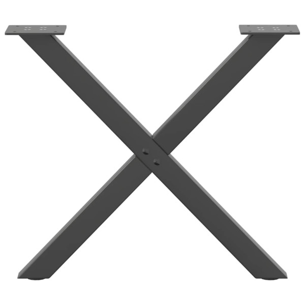 Patas para mesa de centro en forma de X 2 uds antracita acero M 4