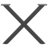 Pés para mesa de centro em formato de X. 2 peças. antracite. 60x (42-43) cm. aço 4