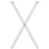 Patas para mesa comedor forma X 2uds acero blanco 50x(72-73) cm 5