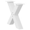 Pés para mesa de centro em formato de X. 2 peças. branco. 60x (42-43) cm. aço 4