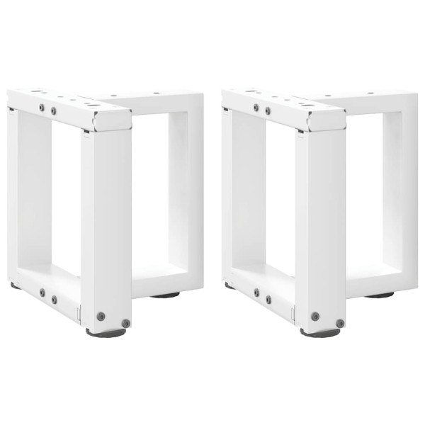 Patas de mesa de centro en forma de T 2 uds acero blanco D