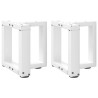 Pés para mesa de centro em forma de T. 2 peças. branco. 30x25x(30-31) cm. aço 1