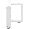 Pés para mesa de centro em forma de T. 2 peças. branco. 70x25x(30-31) cm. aço 5