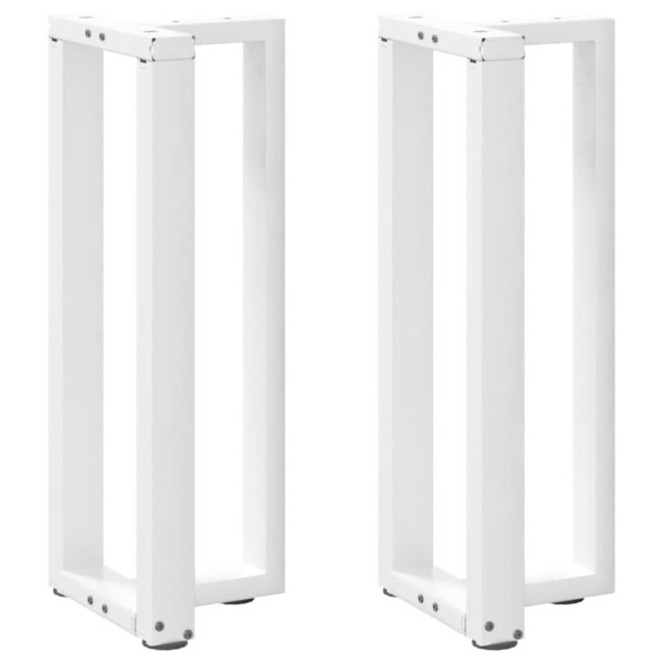 Patas de mesa consola en forma de T 2 unidades acero blanco D