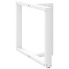 Patas de mesa de comedor en forma de T 2 uds acero blanco 3