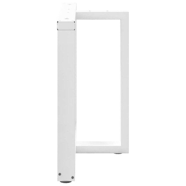 Pés para mesa de jantar em forma de T. 2 peças. branco. 100x35x(72-73) cm. aço M 4