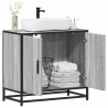 Mueble lavabo baño madera contrachapada sonoma gris 65x33x60 cm 1