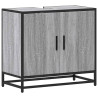 Mueble lavabo baño madera contrachapada sonoma gris 65x33x60 cm 2