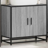 Mueble lavabo baño madera contrachapada sonoma gris 65x33x60 cm 4