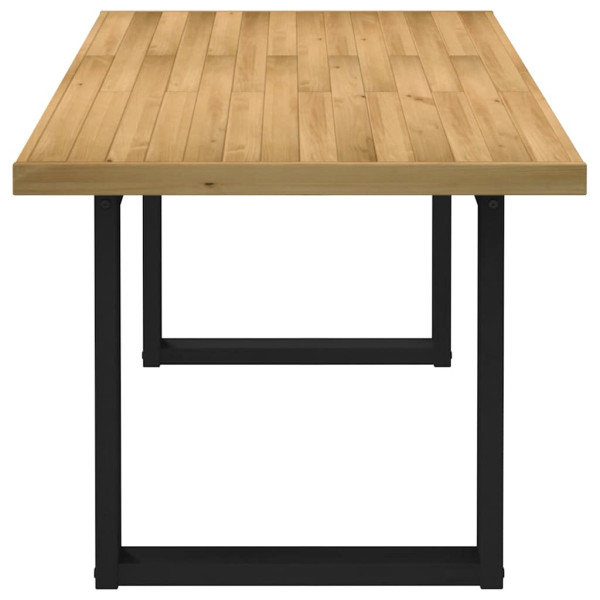 Mesa de comedor NOAIN patas U madera maciza pino 180x90x75 cm M 3