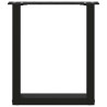 Patas de mesa de centro forma U 2uds acero negro 38x(42-43) cm 5