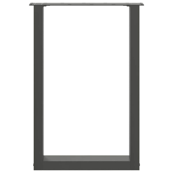 Patas mesa centro forma U 2uds antracita 50x(72-73)cm acero M 5