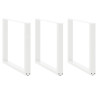 Patas para mesa centro forma U 3 uds blanco 90x(72-73) cm acero 1