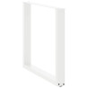 Patas para mesa centro forma U 3 uds blanco 90x(72-73) cm acero 4